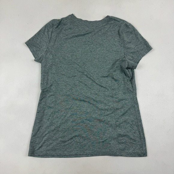 Fabletics Heather Green Short Sleeve Activewear T-Shirt Crew Neck Stretch Sz M/L - Picture 4 of 4